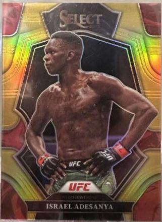 Israel Adesanya 2023 Panini Select UFC Premier Level #192 Gold