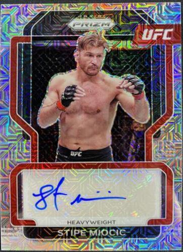 Stipe Miocic 2022 Panini Prizm UFC Signatures #12 Mojo