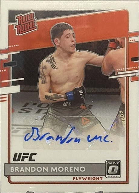 Brandon Moreno 2021 Panini Chronicles UFC Optic Rated Rookies Signatures #1 Gold