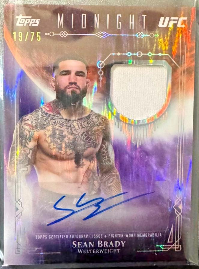 Sean Brady 2026 Topps Midnight UFC Relic Autographs #VRA-SB Dusk