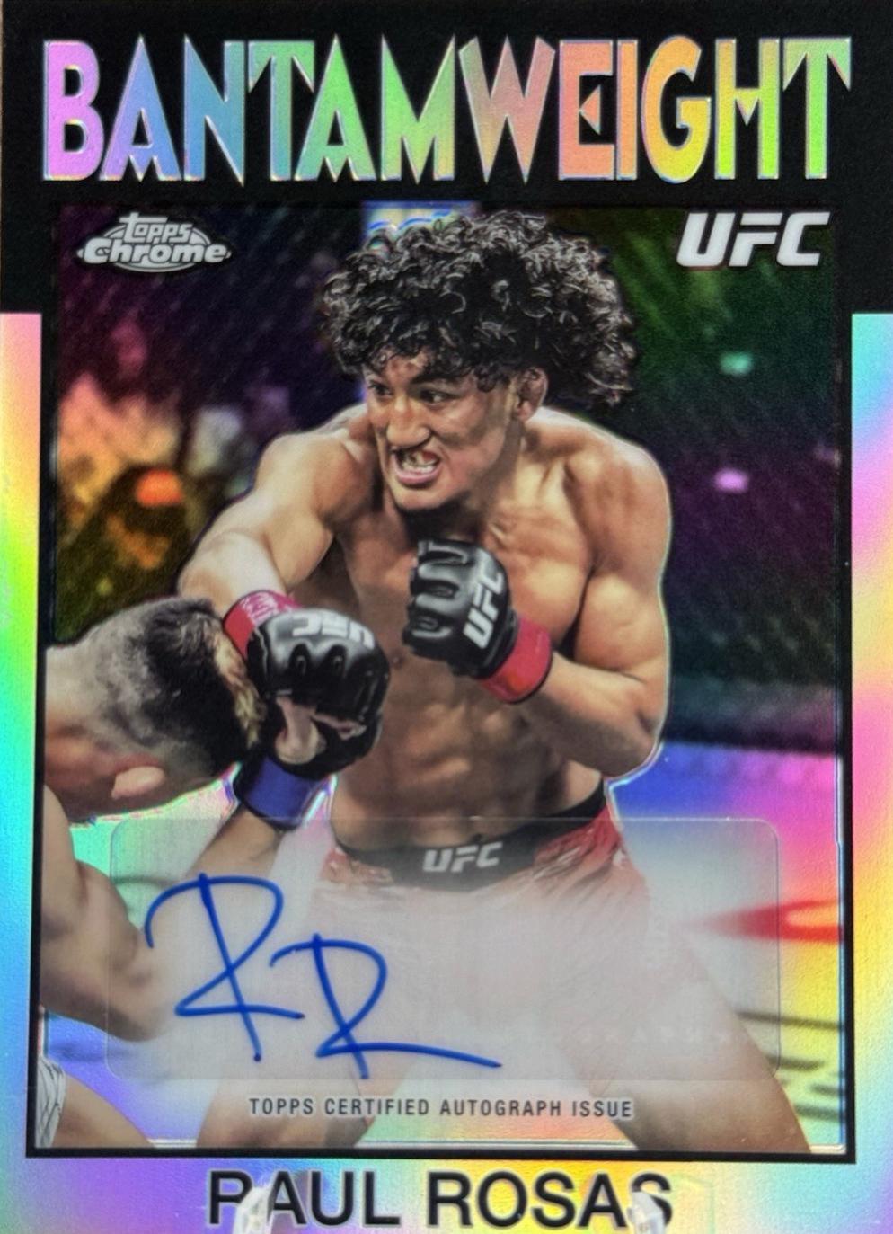 Raul Rosas 2026 Topps Chrome UFC 1986 Topps Signatures #86S-RR Refractor
