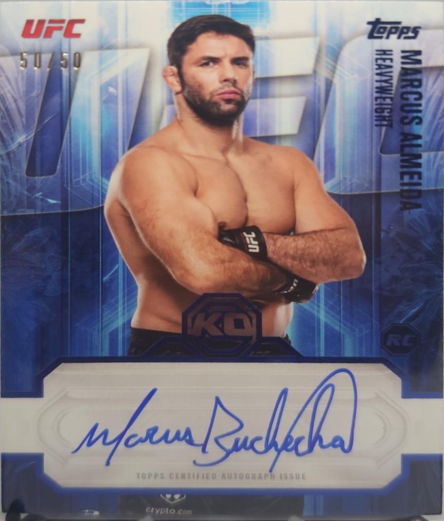 Marcus Almeida 2026 Topps Knockout UFC Knockout Autographs #KOA-MBA Blue