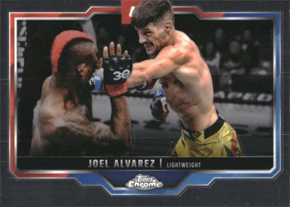 Joel Alvarez 2025 Topps Chrome UFC Base #65 Blue Wave Refractor