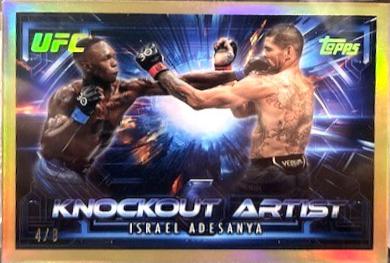Israel Adesanya 2025 Topps Knockout UFC Knockout Artists #KA-5 Gold
