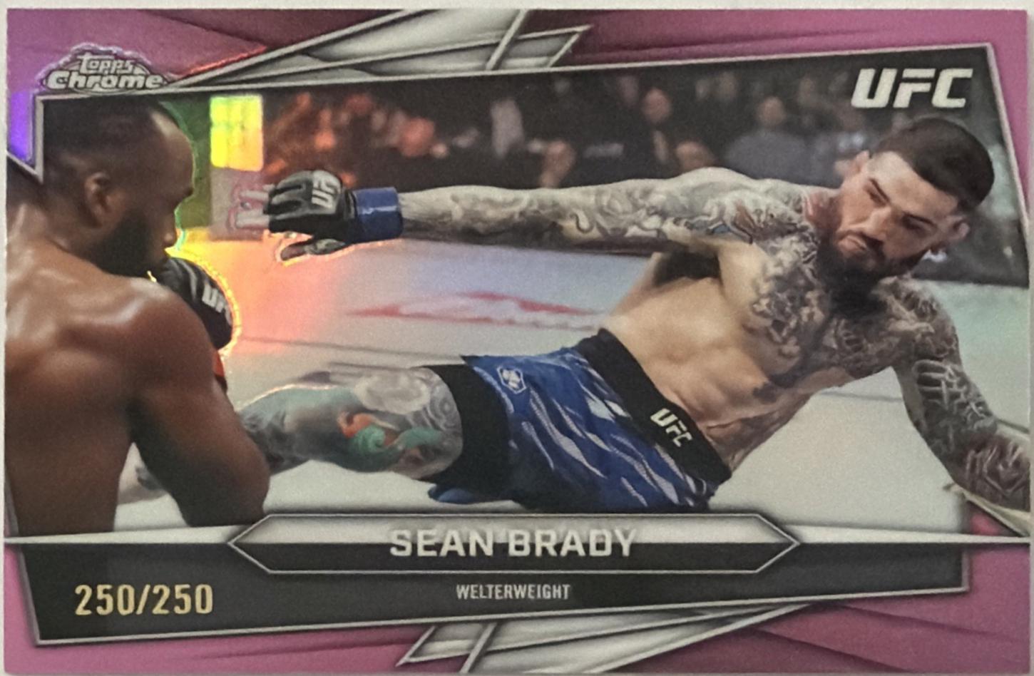 Sean Brady 2026 Topps Chrome UFC Base #106 Pink Refractor