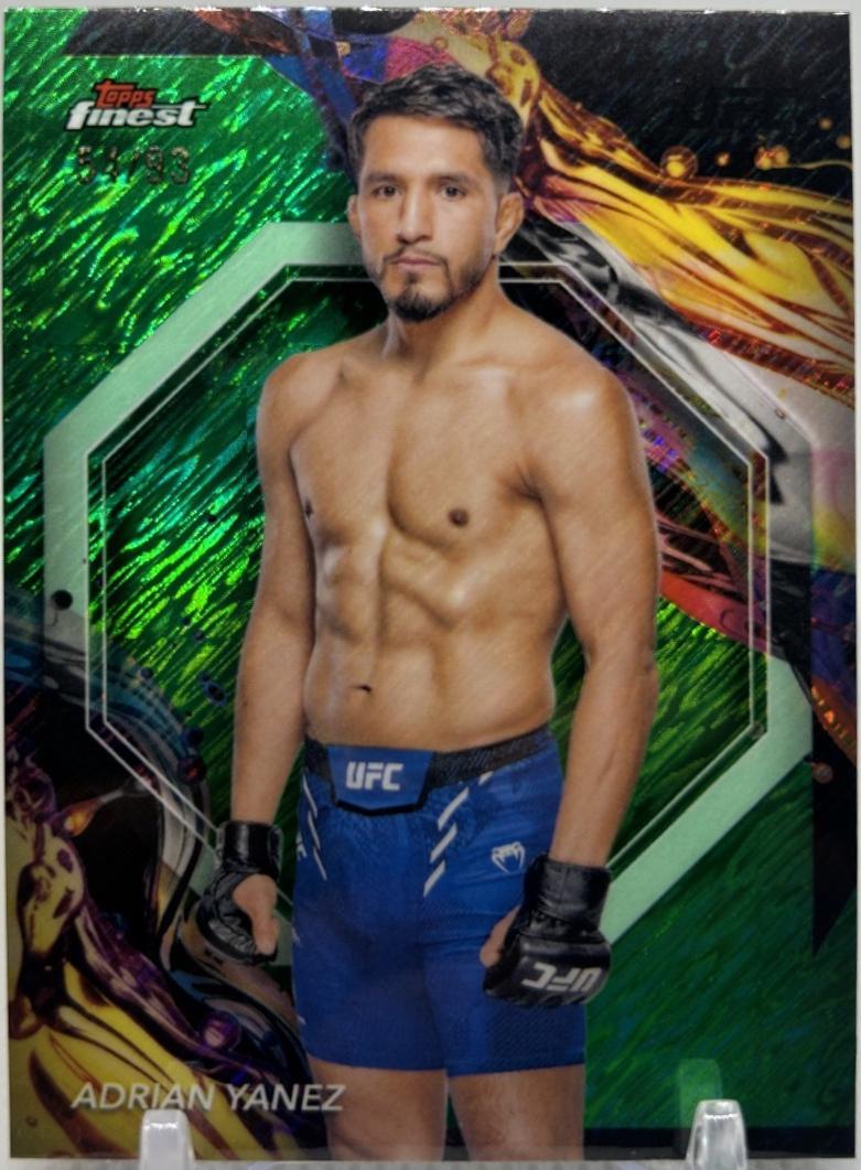 Adrian Yanez 2024 Topps Finest UFC Base Uncommon #143 Green Shimmer Refractor