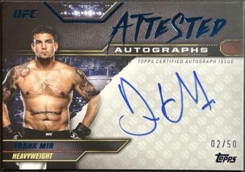 Frank Mir 2024 Topps Knockout UFC Attested Autographs #ATT-FMR Blue