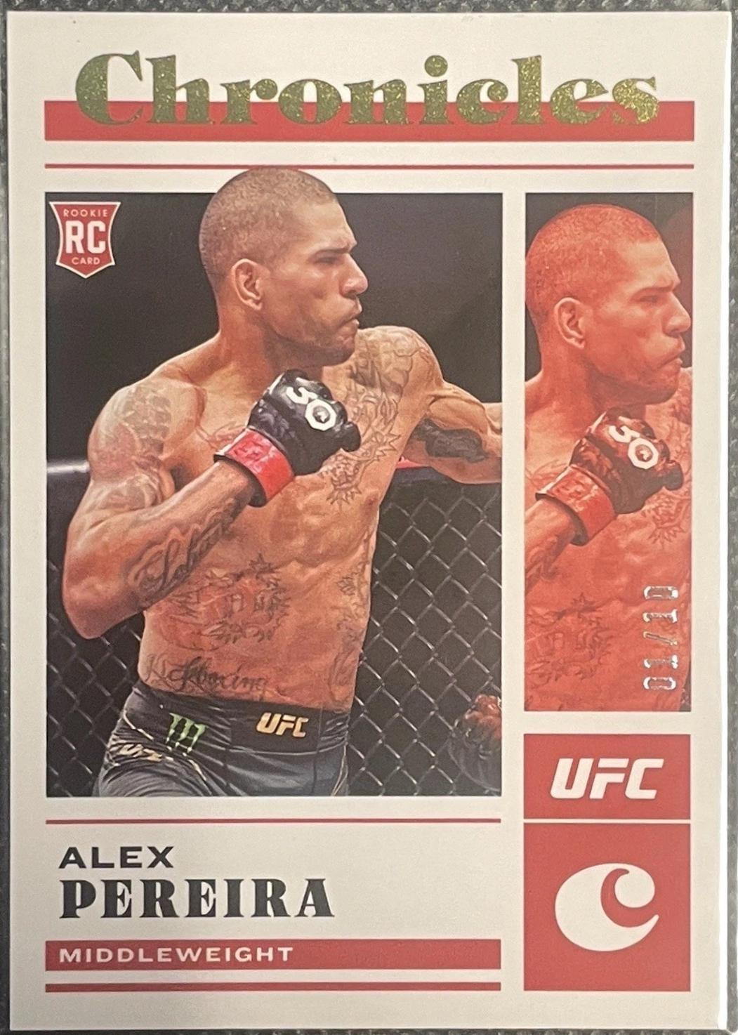 Alex Pereira 2023 Panini Chronicles UFC Base Chronicles #77 Gold
