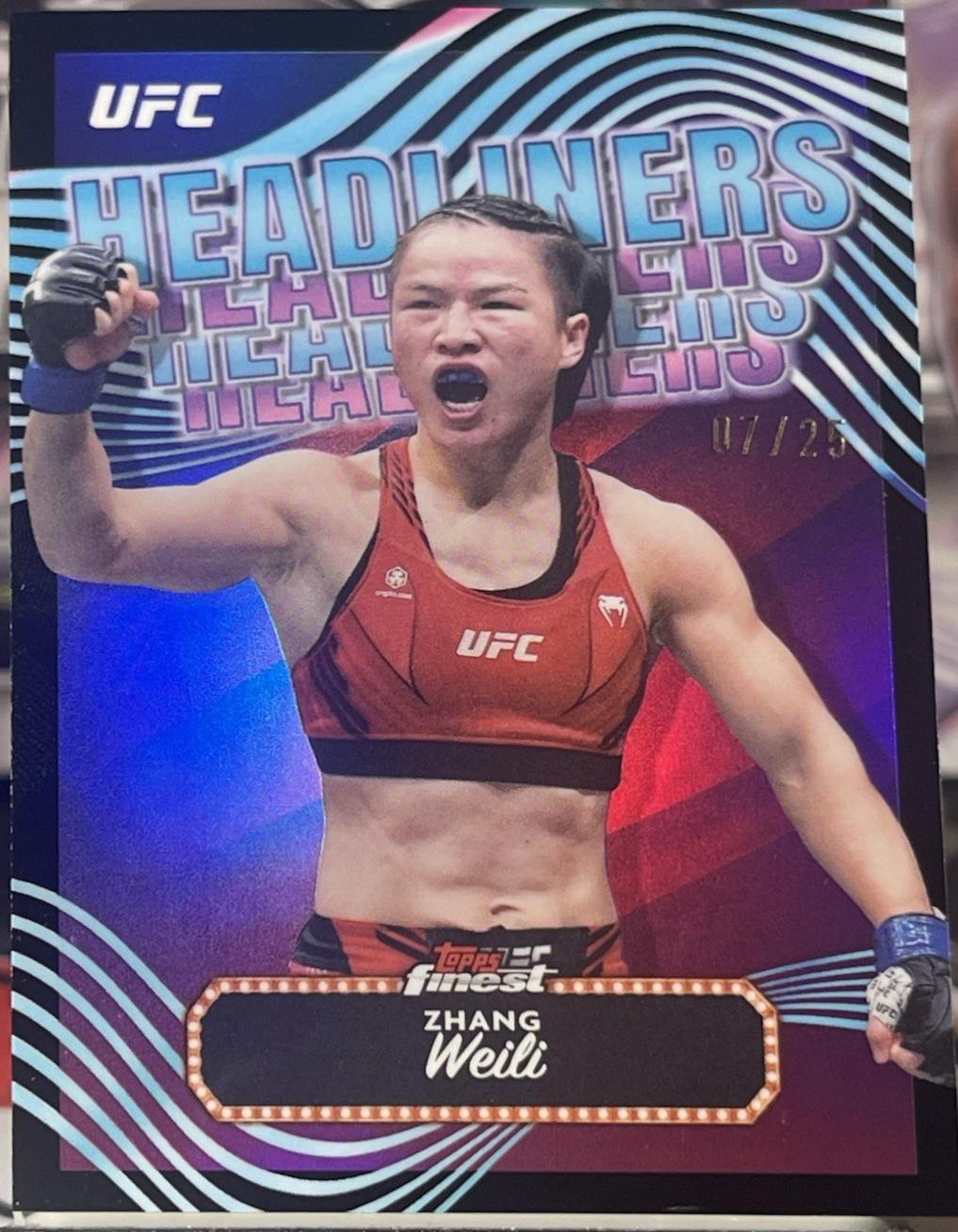 Zhang Weili 2024 Topps Finest UFC Headliners #HDL-20 Black Refractor