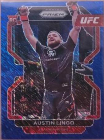 Austin Lingo 2022 Panini Prizm UFC Base #109 Blue Shimmer