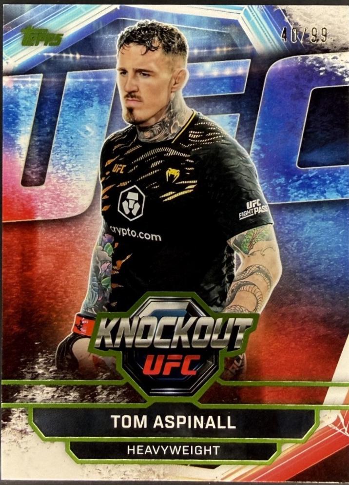 Tom Aspinall 2026 Topps Knockout UFC Base #35 Lime Green