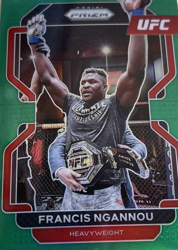 Francis Ngannou 2022 Panini Prizm UFC Base #153 Green