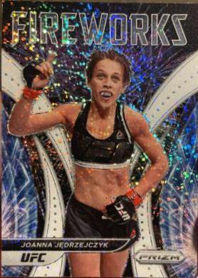 Joanna Jędrzejczyk 2022 Panini Prizm UFC Fireworks #17 White Sparkle