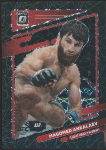 Magomed Ankalaev 2022 Panini Donruss Optic UFC Base #10 Black Velocity