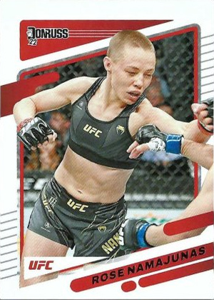 Rose Namajunas 2022 Panini Donruss UFC Base #38 Holo Black Laser