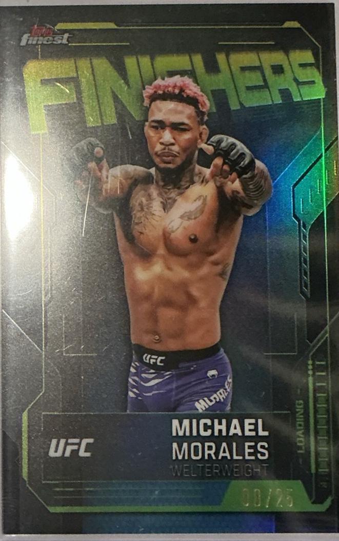 Michael Morales 2025 Topps Finest UFC Finishers #FN-7 Black Refractor