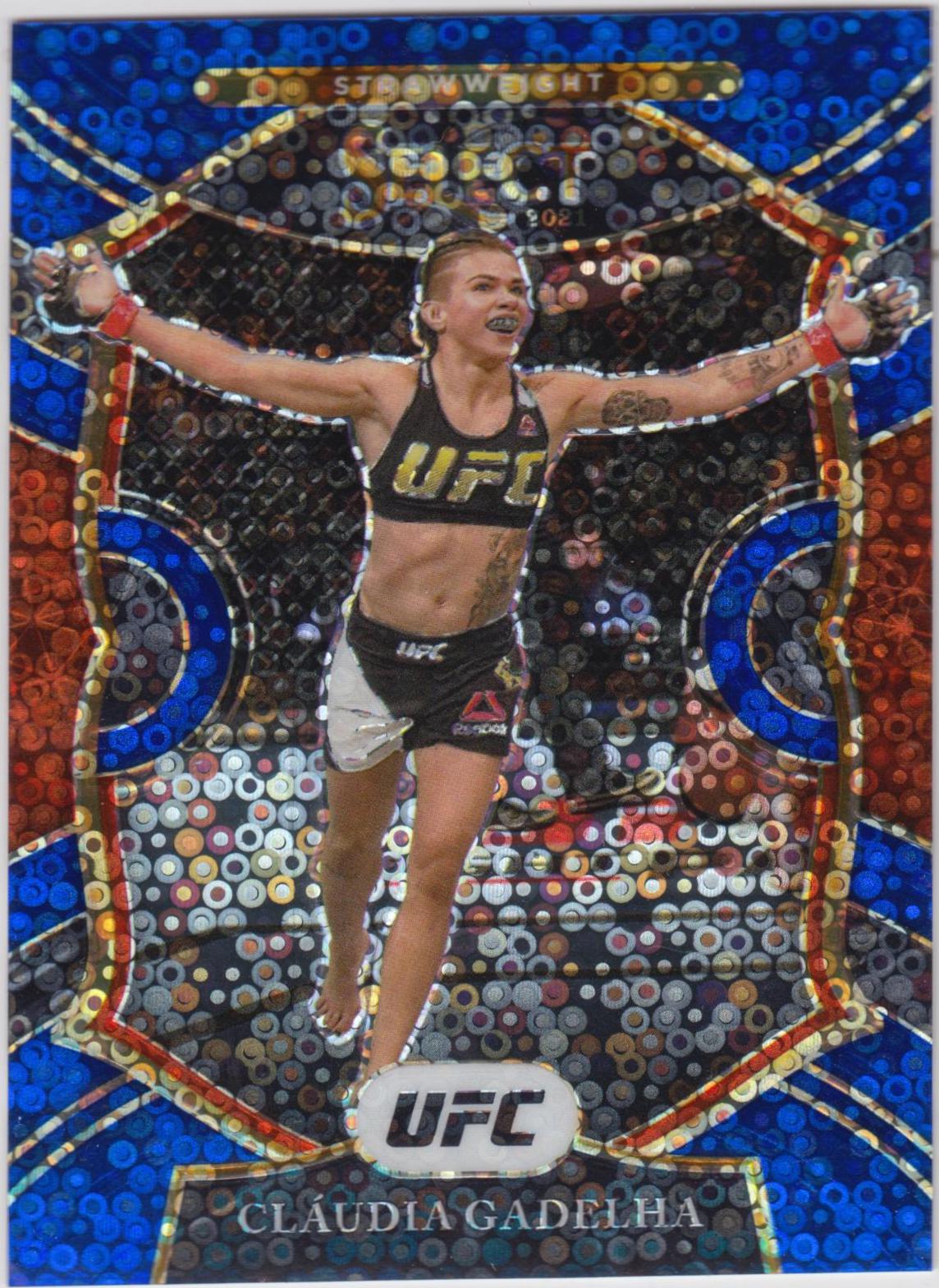 Claudia Gadelha 2021 Panini Select UFC Concourse #10 Blue Disco