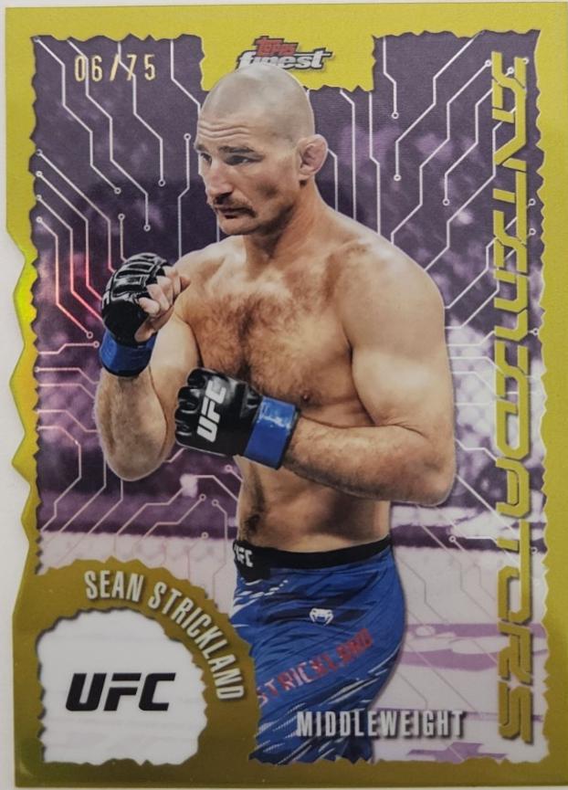 Sean Strickland 2025 Topps Finest UFC Intimidators #IT-18 Die-Cut Refractor