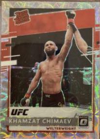 Khamzat Chimaev 2021 Panini Chronicles UFC Base Optic Rated Rookies #210 Asia