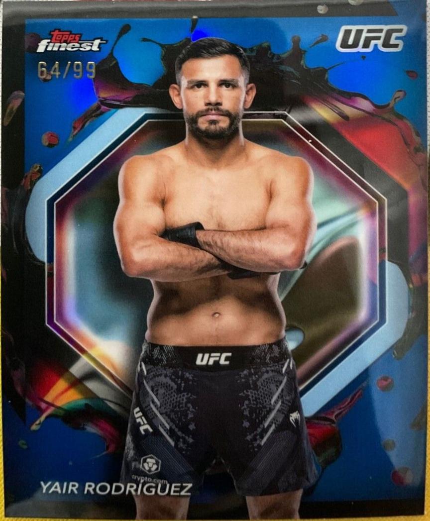Yair Rodríguez 2024 Topps Finest UFC Base Rare #233 Blue Refractor