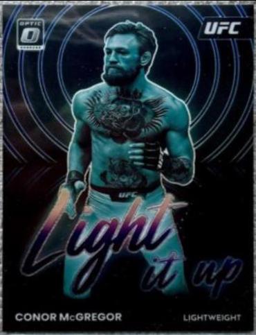 Conor McGregor 2023 Panini Donruss Optic UFC Light It Up #13 Purple