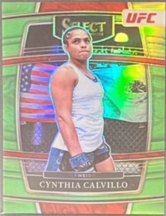 Cynthia Calvillo 2022 Panini Select UFC Concourse #70 Neon Green