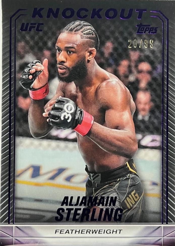 Aljamain Sterling 2024 Topps Knockout UFC Base #6 Purple