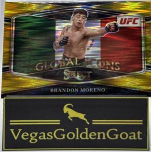 Brandon Moreno 2022 Panini Select UFC Global Icons #5 Gold Flash