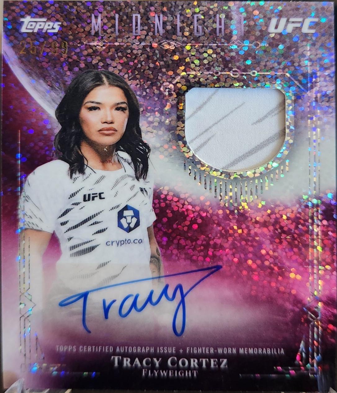 Tracy Cortez 2026 Topps Midnight UFC Relic Autographs #VRA-TC Twilight