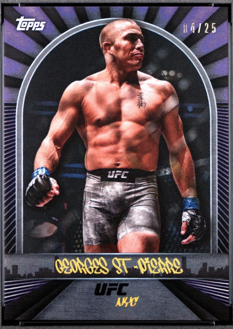 Georges St-Pierre 2024 Topps UFC NYC Base #18 Purple