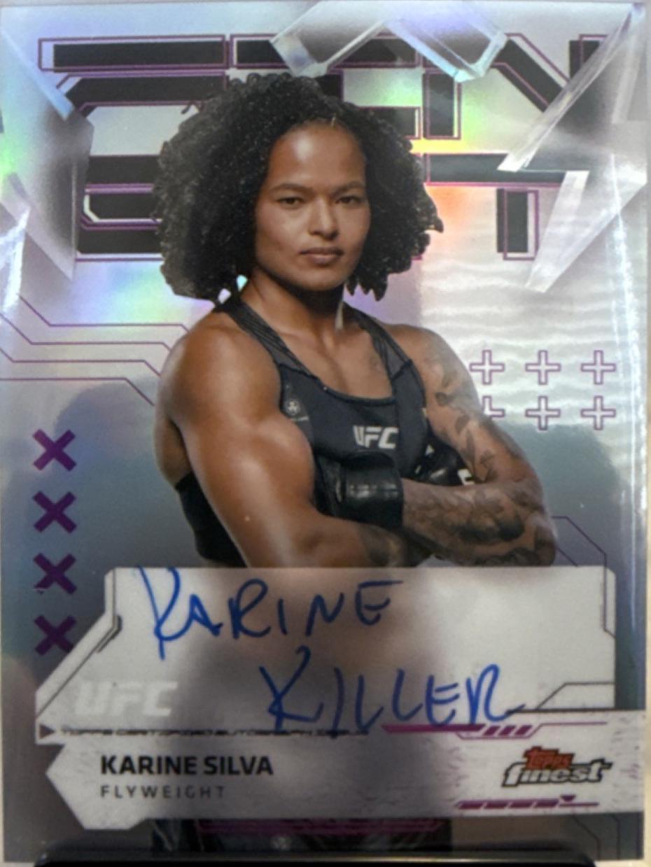 Karine Silva 2025 Topps Finest UFC Finest Autographs #FA-KS Refractor