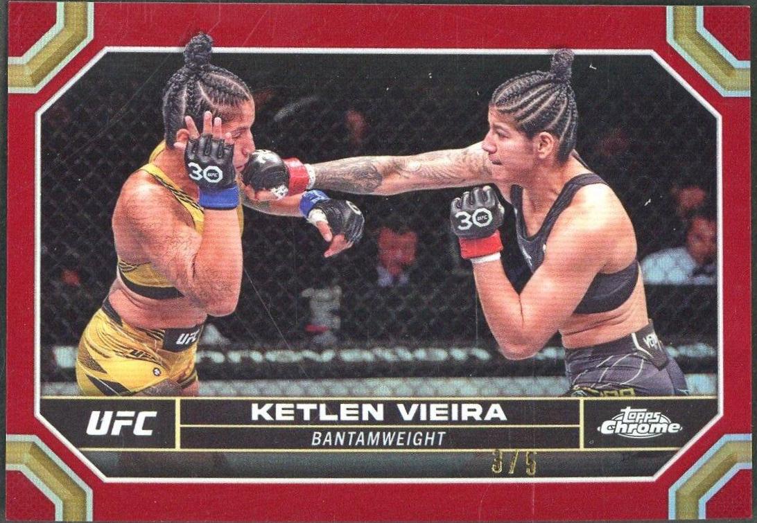 Ketlen Vieira 2024 Topps Chrome UFC Base #111 Red Refractor