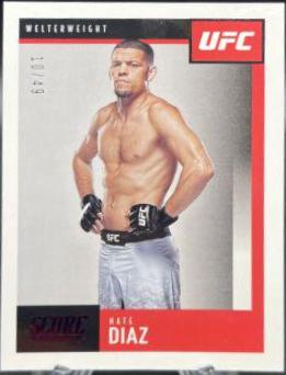 Nate Diaz 2021 Panini Chronicles UFC Base Score #95 Asia Red