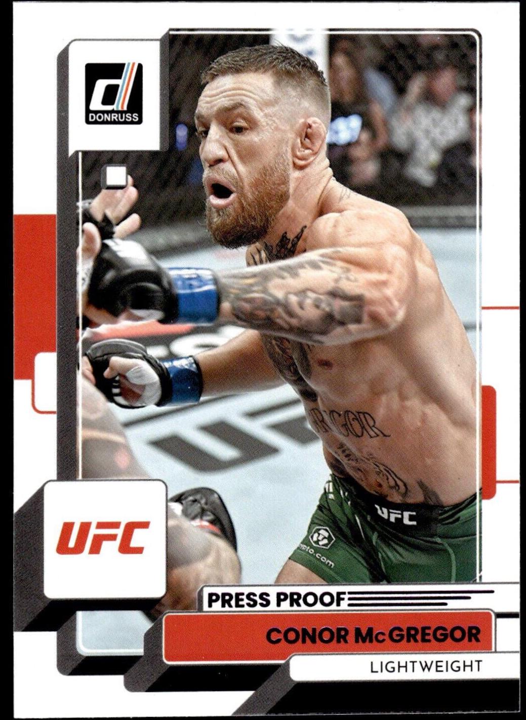 Conor McGregor 2023 Panini Donruss UFC Base #20 Press Proof Purple