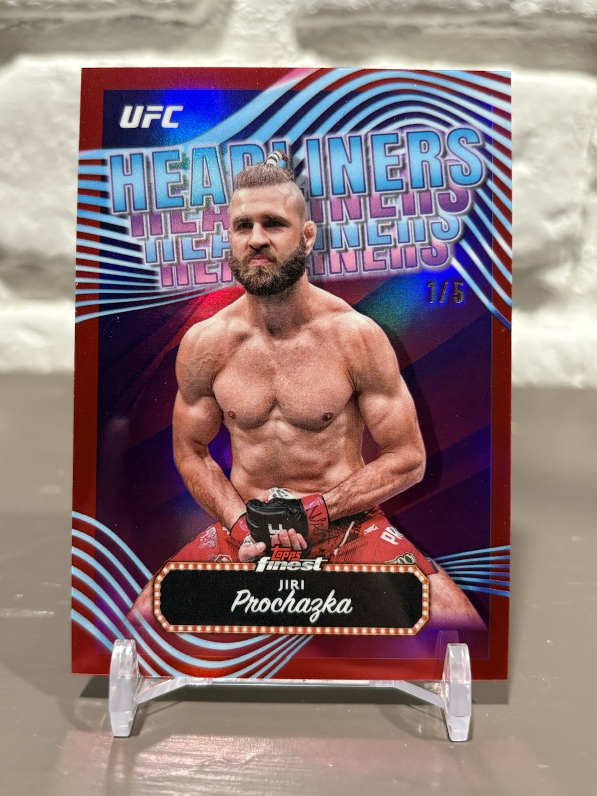 Jiri Prochazka 2024 Topps Finest UFC Headliners #HDL-9 Red Refractor
