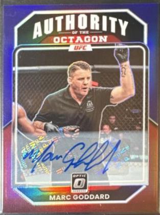 Marc Goddard 2023 Panini Donruss Optic UFC Authority of the Octagon Signatures #147 Purple