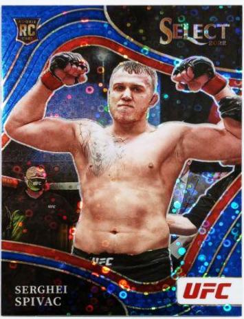 Serghei Spivac 2022 Panini Select UFC Octagonside #274 Blue Disco