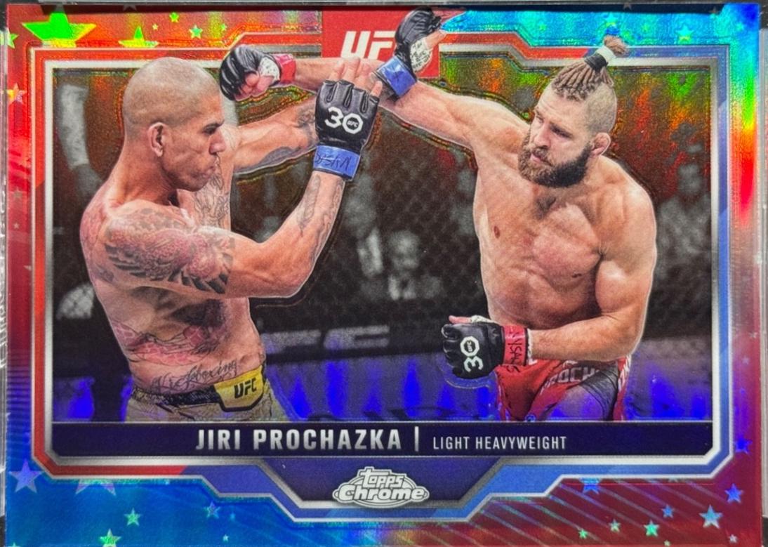 Jiri Prochazka 2025 Topps Chrome UFC Base #70 Red & Blue Refractor