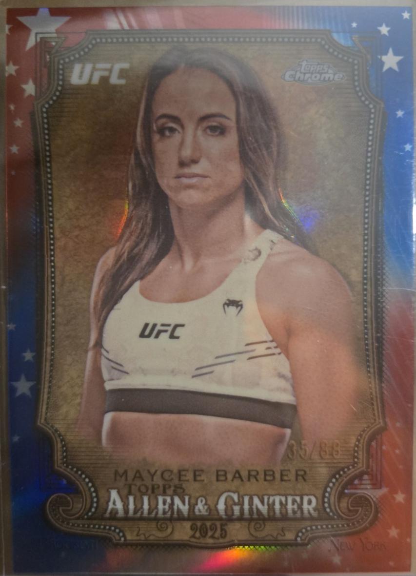Maycee Barber 2025 Topps Chrome UFC Allen & Ginter #AAG-3 Refractor