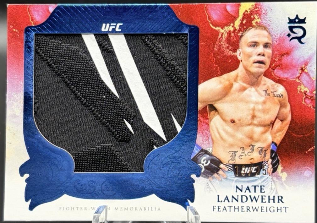 Nate Landwehr 2025 Topps Royalty UFC Rookie Jumbo Relics #RJR-NL Blue