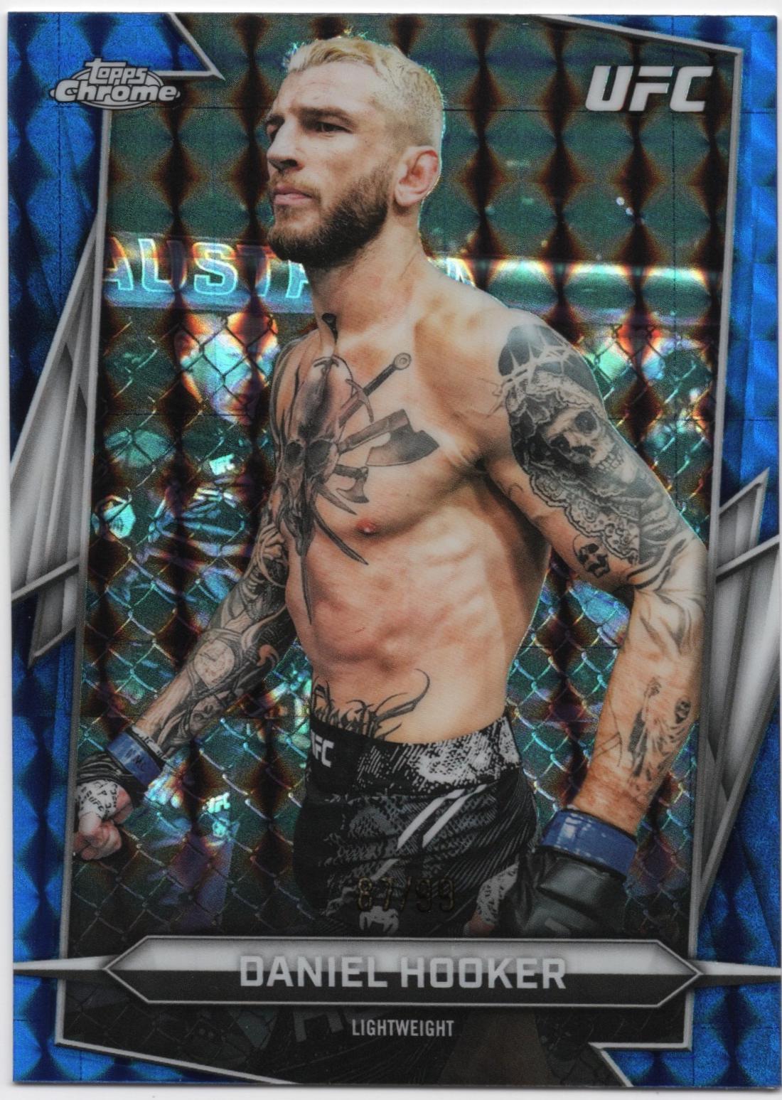 Dan Hooker 2026 Topps Chrome UFC Base #152 Blue Geometric Refractor