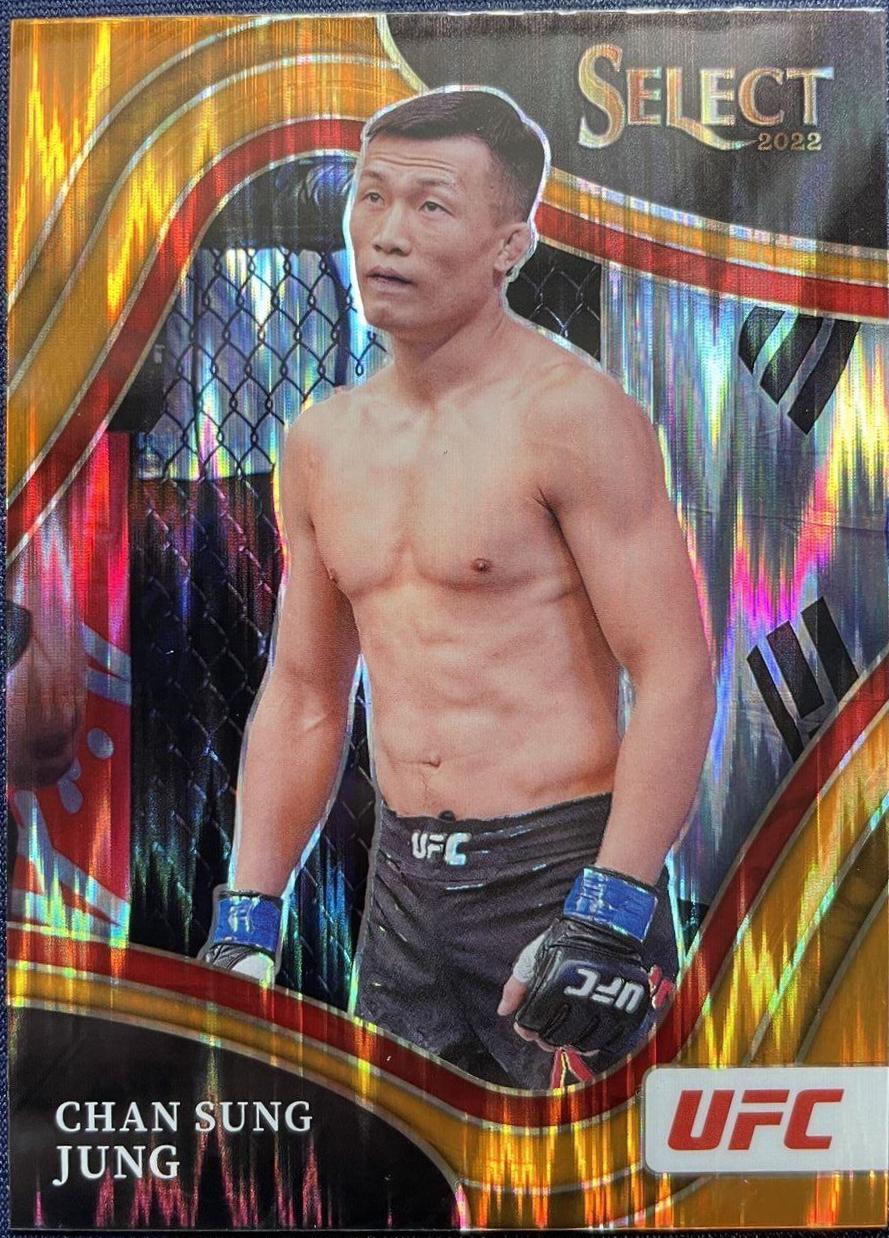 Chan Sung Jung 2022 Panini Select UFC Octagonside #275 Orange Flash