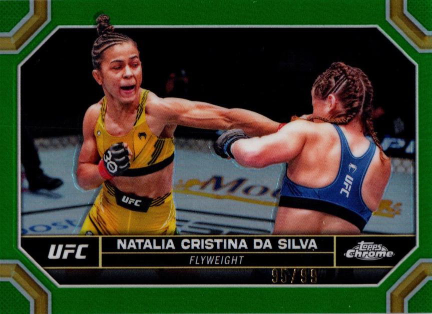 Natalia Silva 2024 Topps Chrome UFC Base #146 Green Refractor