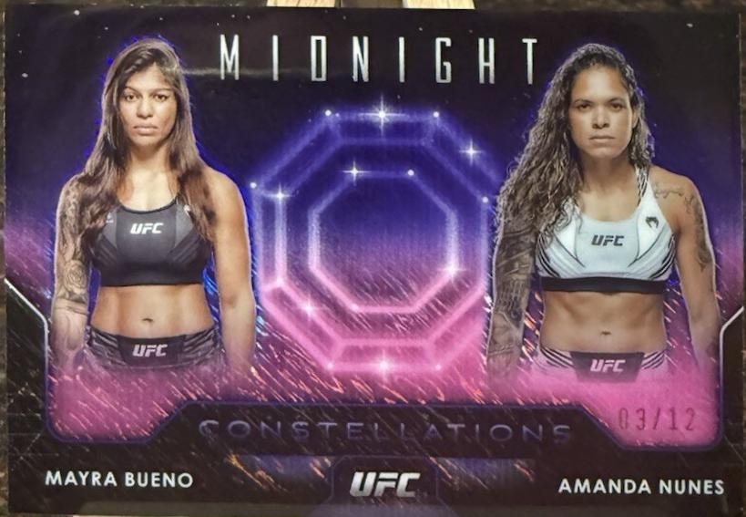 Amanda Nunes / Mayra Bueno 2024 Topps Midnight UFC Constellations #CO-4 Midnight