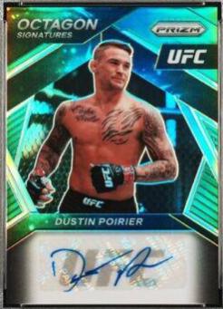 Dustin Poirier 2021 Panini Prizm UFC Octagon Signatures #8 Green