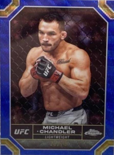 Michael Chandler 2024 Topps Chrome UFC Base #136 Blue Wave Refractor