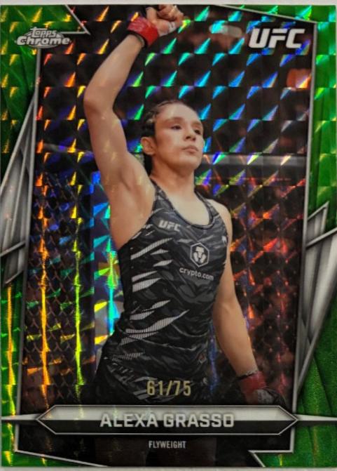 Alexa Grasso 2026 Topps Chrome UFC Base #170 Green Geometric Refractor