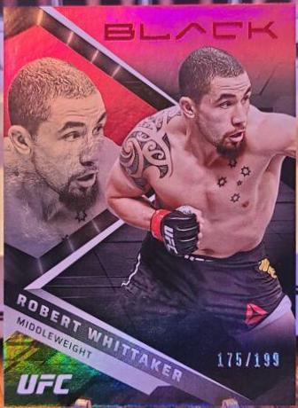 Robert Whittaker 2022 Panini Chronicles UFC Base Black #213 Red