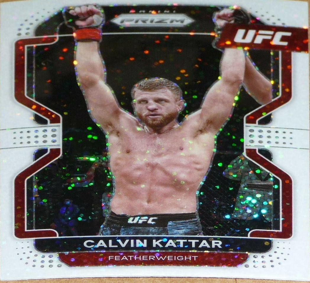Calvin Kattar 2022 Panini Prizm UFC Base #169 White Sparkle