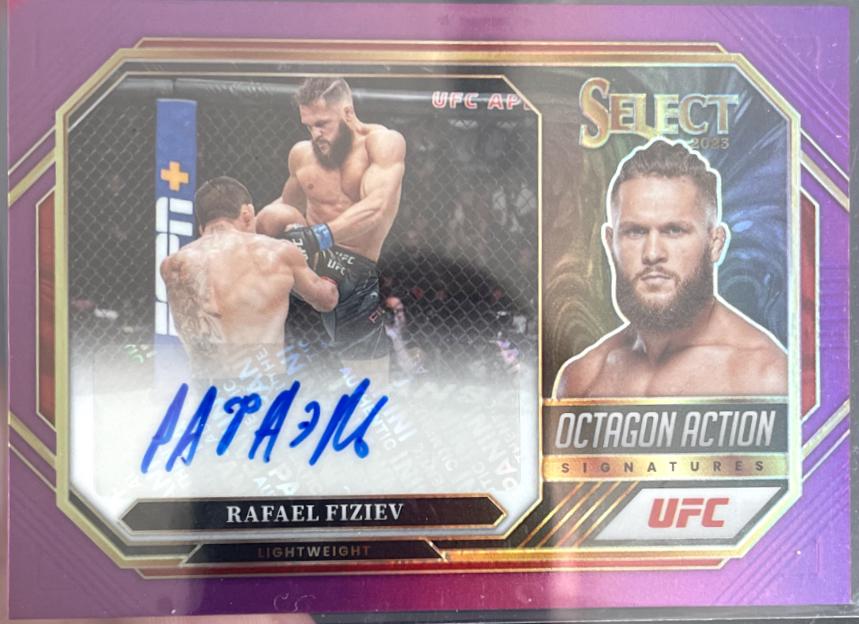 Rafael Fiziev 2023 Panini Select UFC Octagon Action Signatures #39 Purple